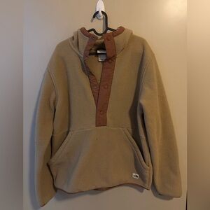 The North Face Two-toned Brown Fleece Pullover Hoodie